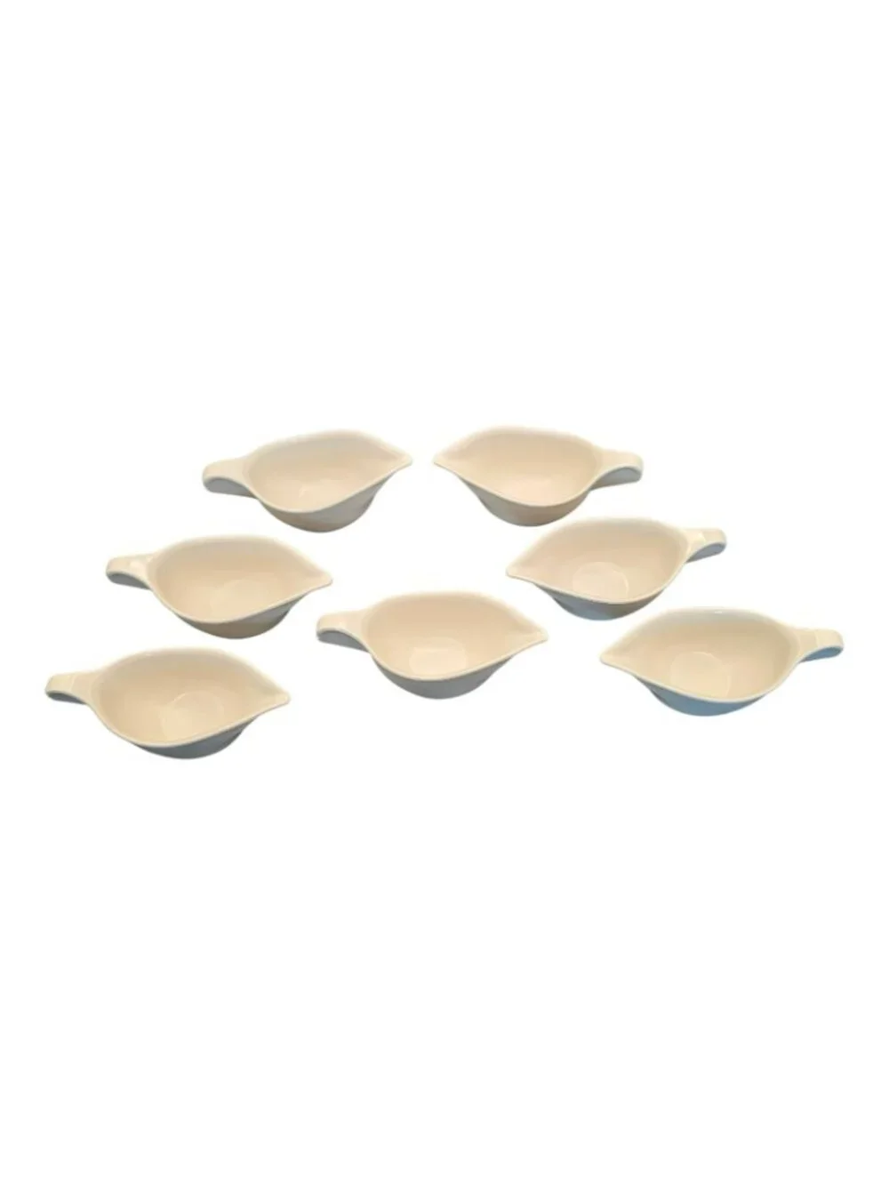 Gessner Products 7 White Melamine Gravy Sauce Boats Vintage USA 0363 Design